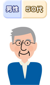 男性、50代