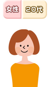 女性、20代