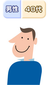 男性、40代